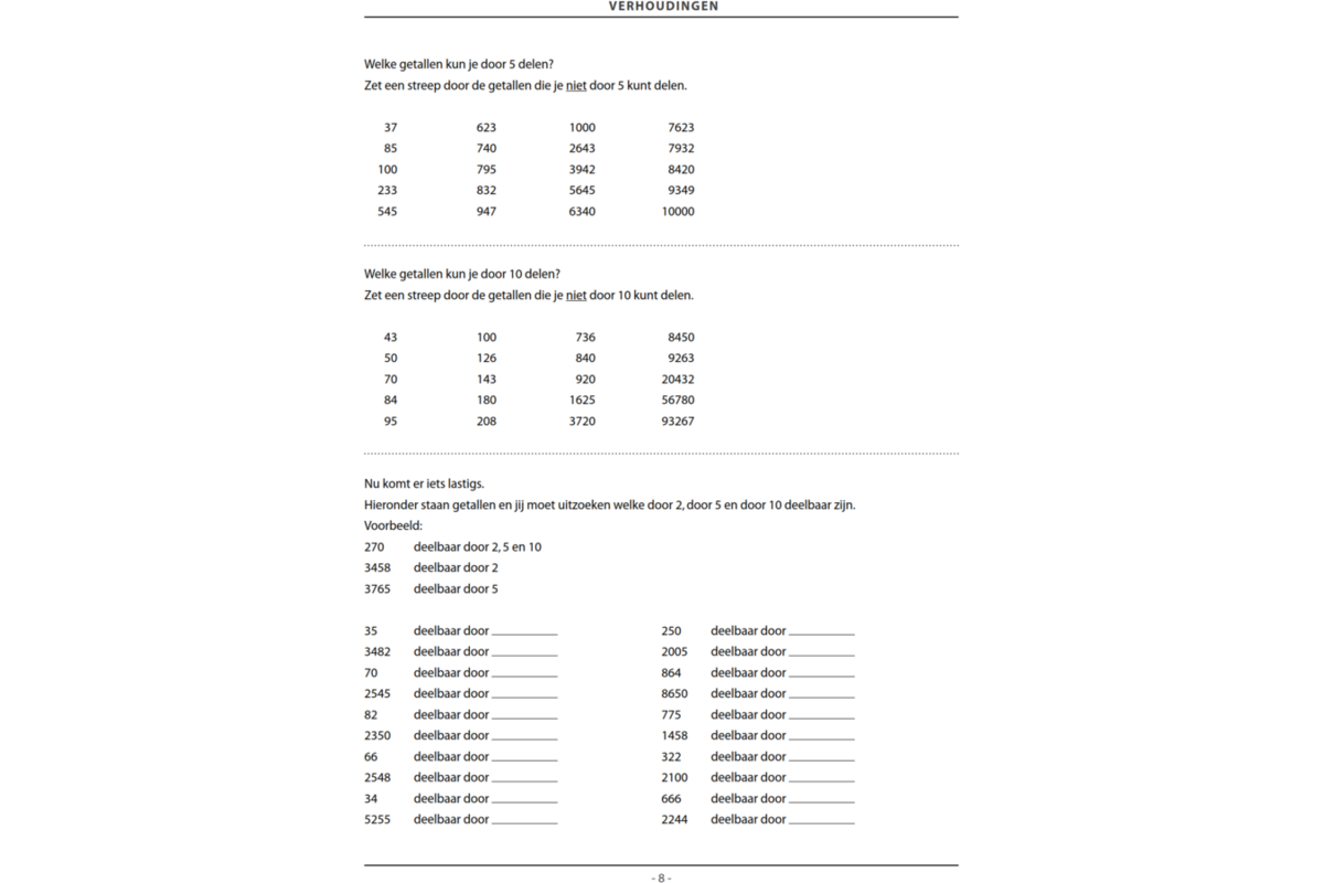 Verhoudingen (5 stuks)