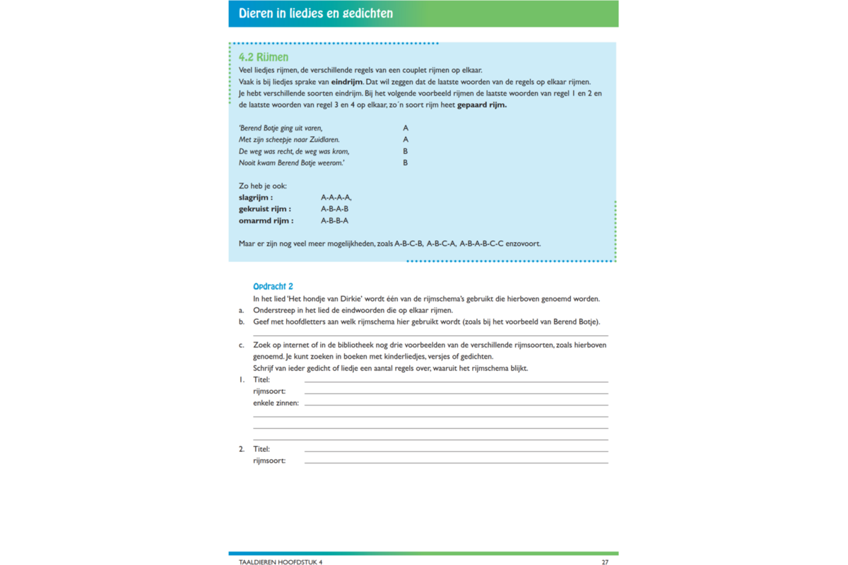 Taaldieren/dierenbundel werkgids