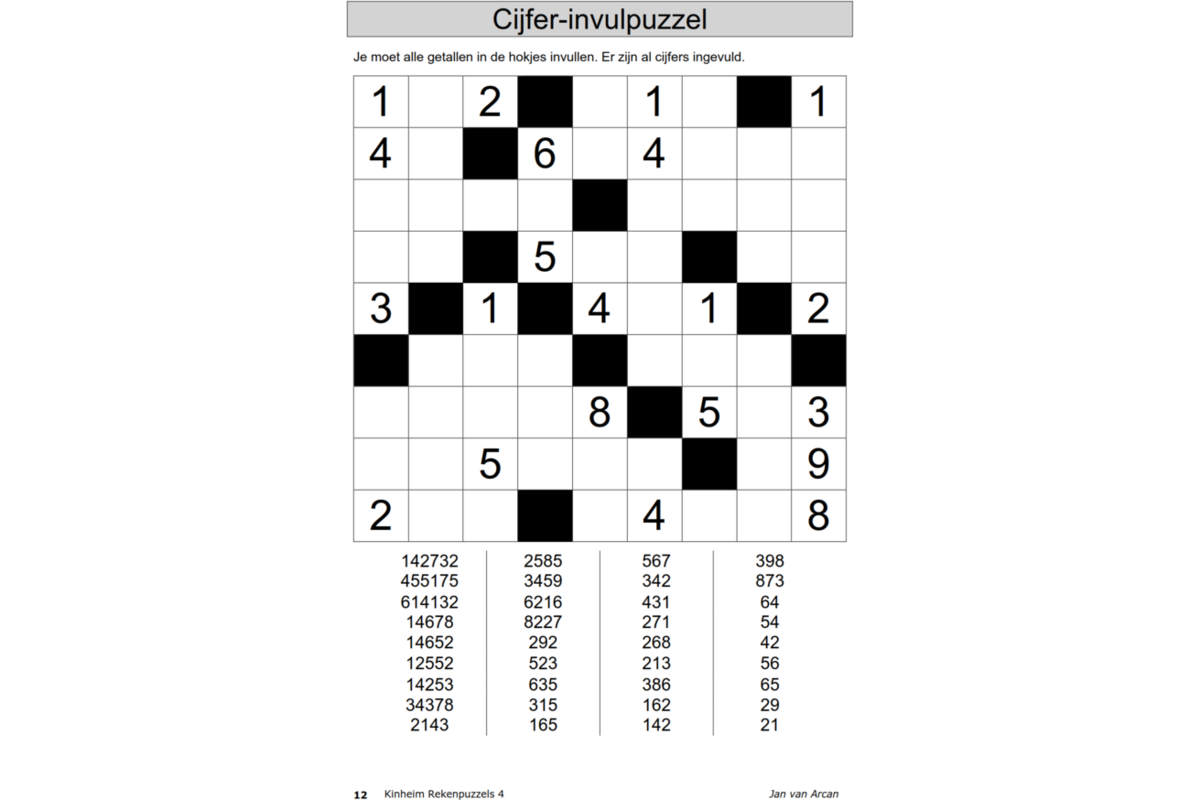 Rekenpuzzels 4 (5 stuks)