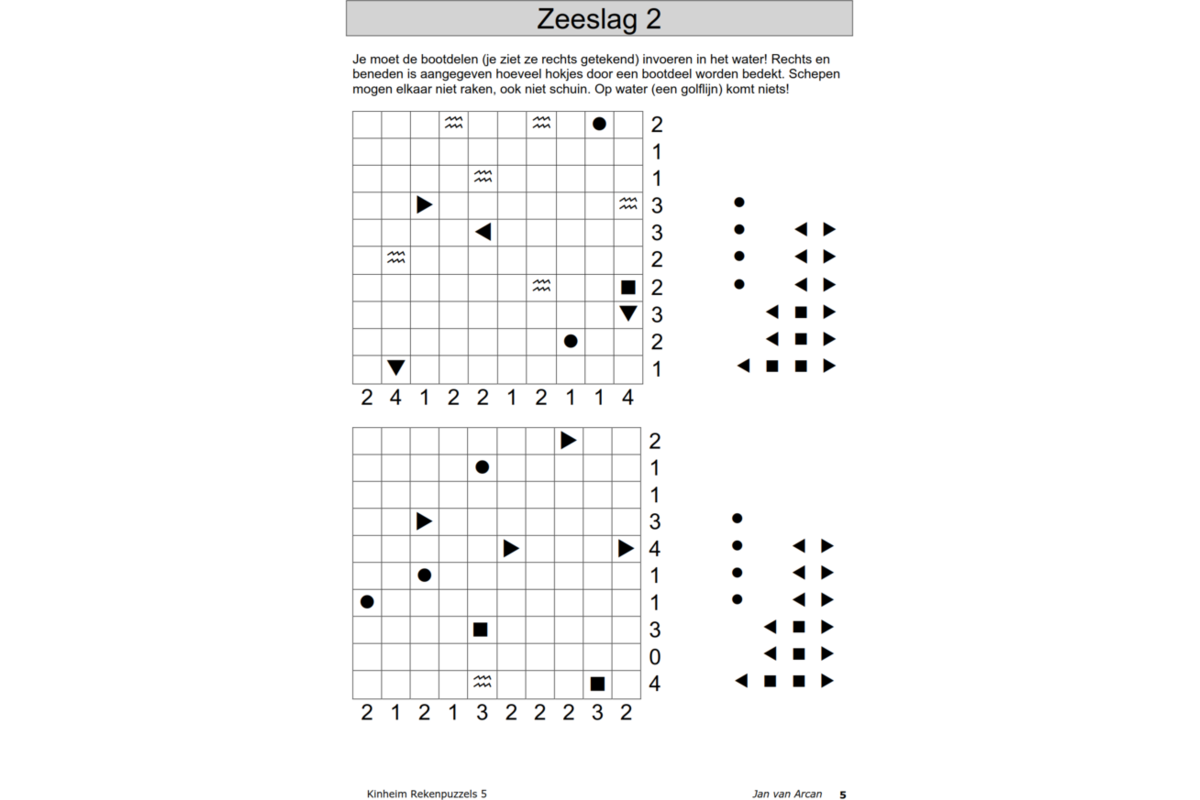 Rekenpuzzels 5 (5 stuks)