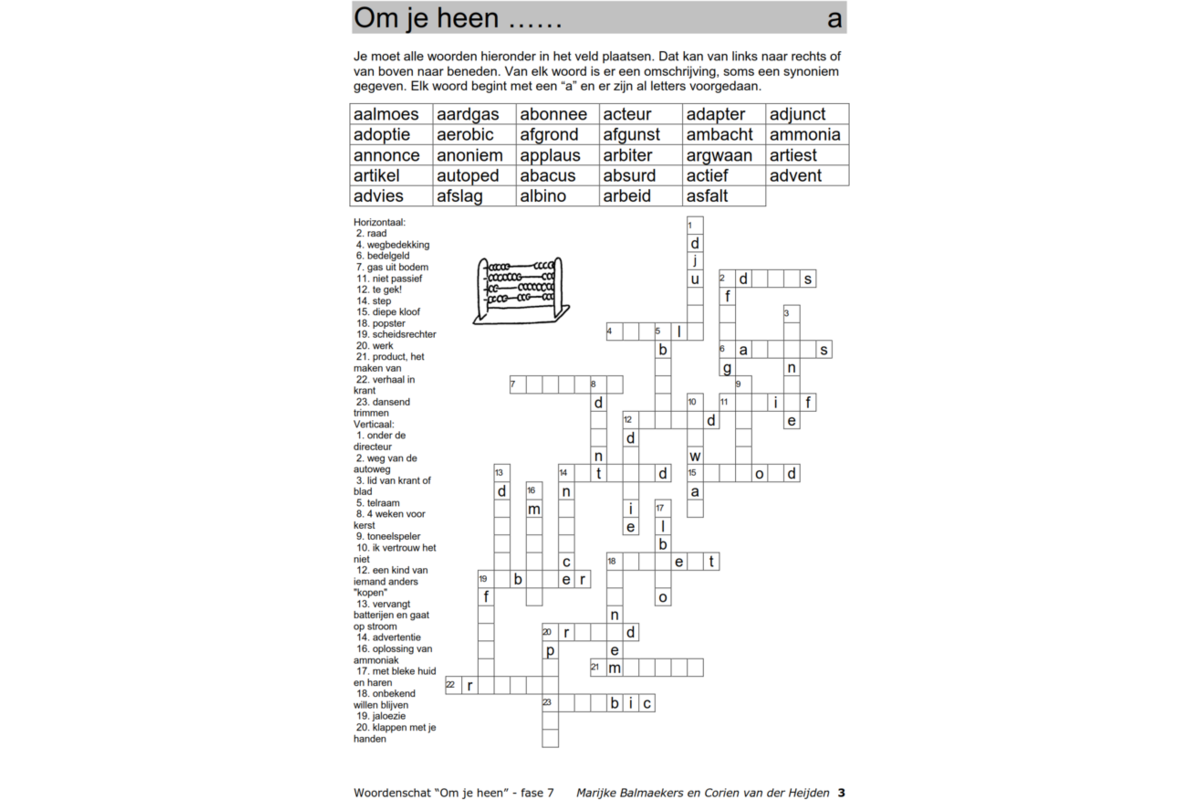 Woordenschat fase 7 (5 stuks)