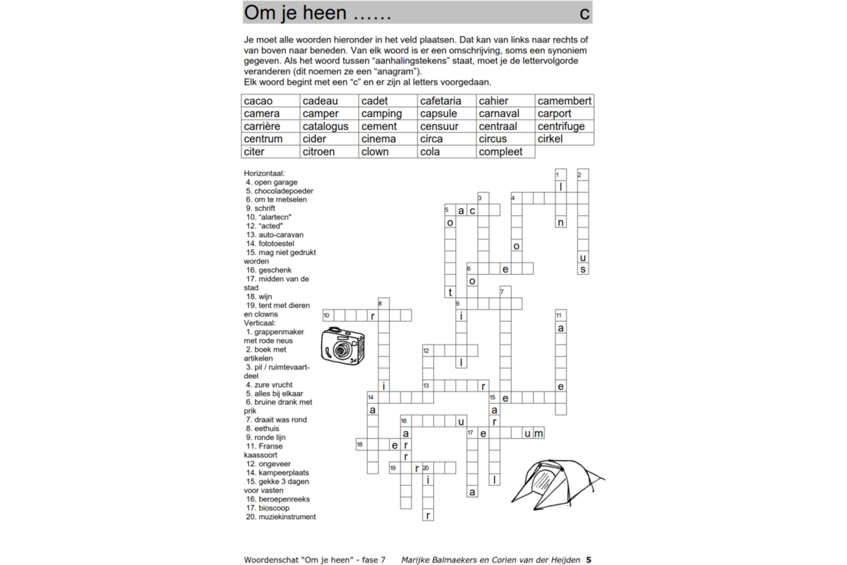 Woordenschat fase 7 (5 stuks)