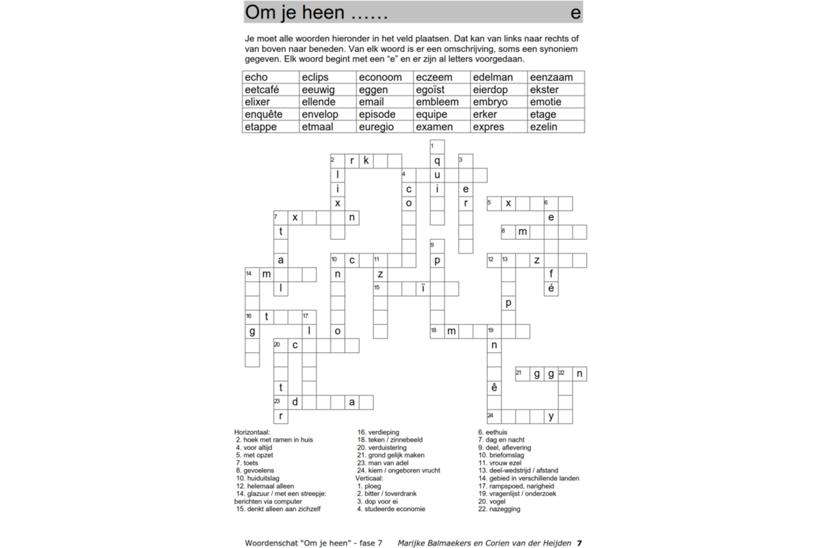 Woordenschat fase 7 (5 stuks)