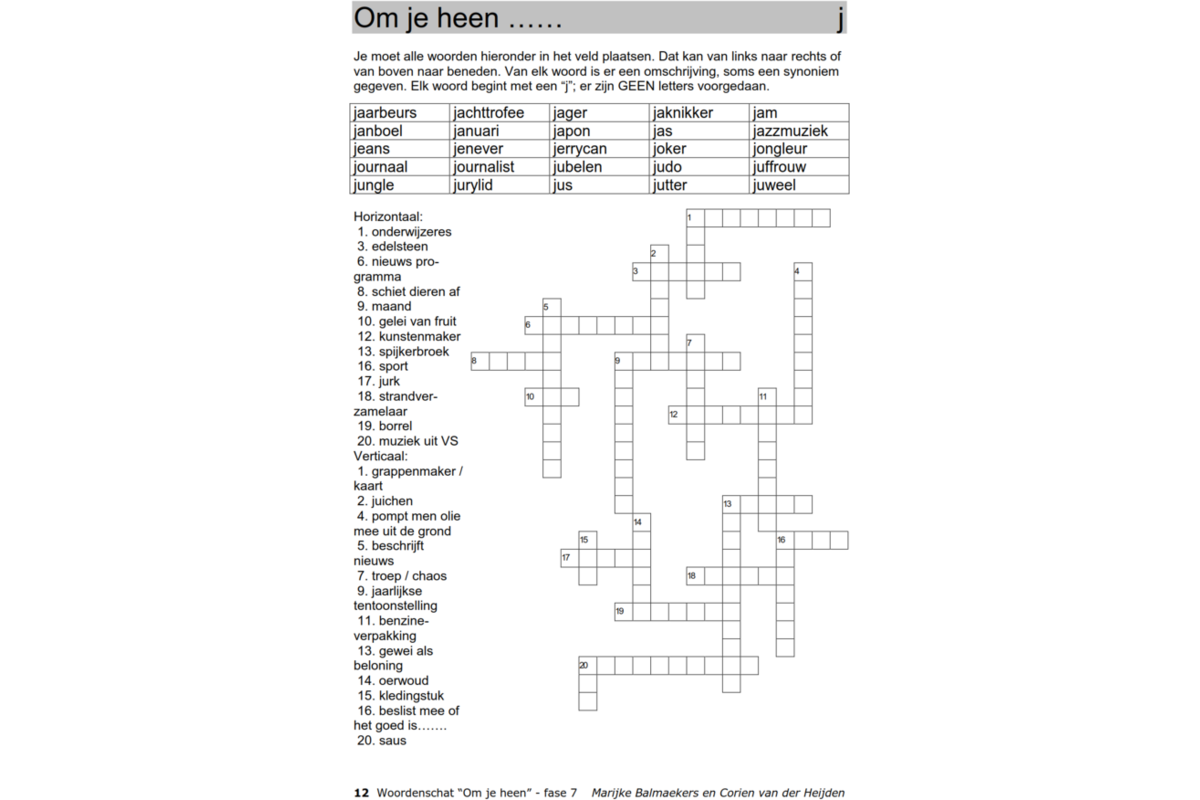 Woordenschat fase 7 (5 stuks)