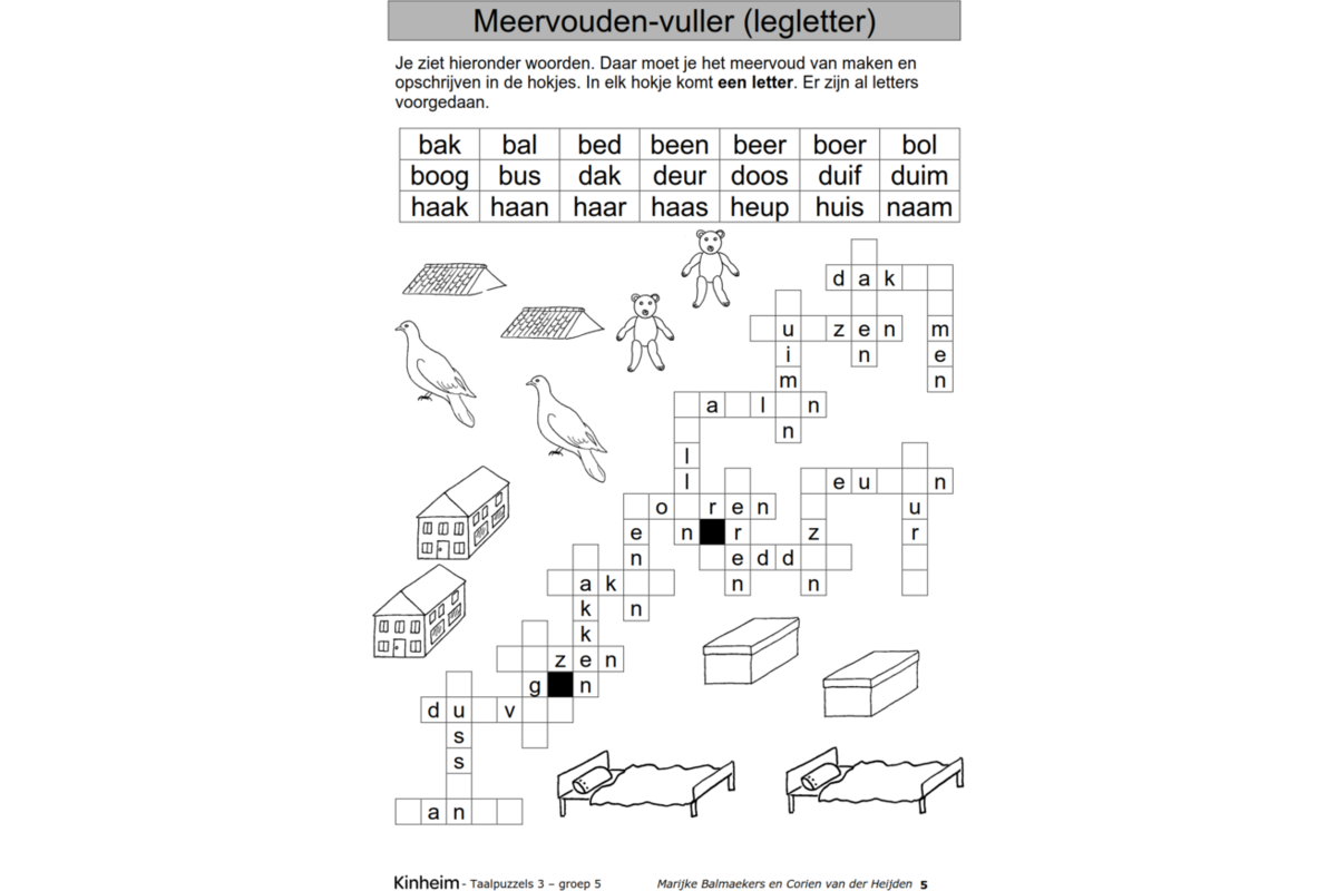 Taalpuzzels 3 groep 5 (5 stuks)