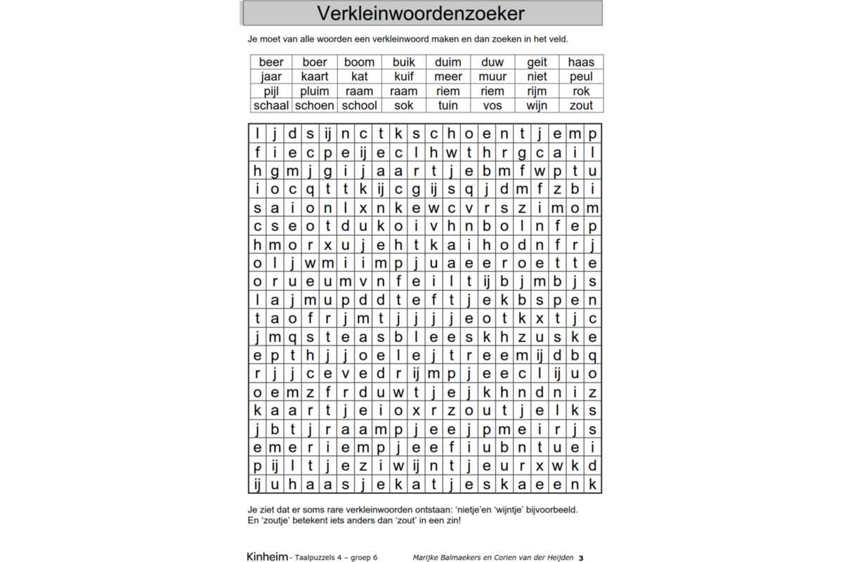 Taalpuzzels 4 groep 6 (5 stuks)