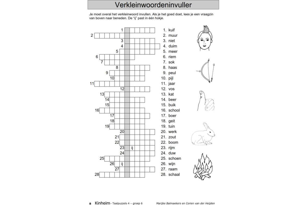 Taalpuzzels 4 groep 6 (5 stuks)