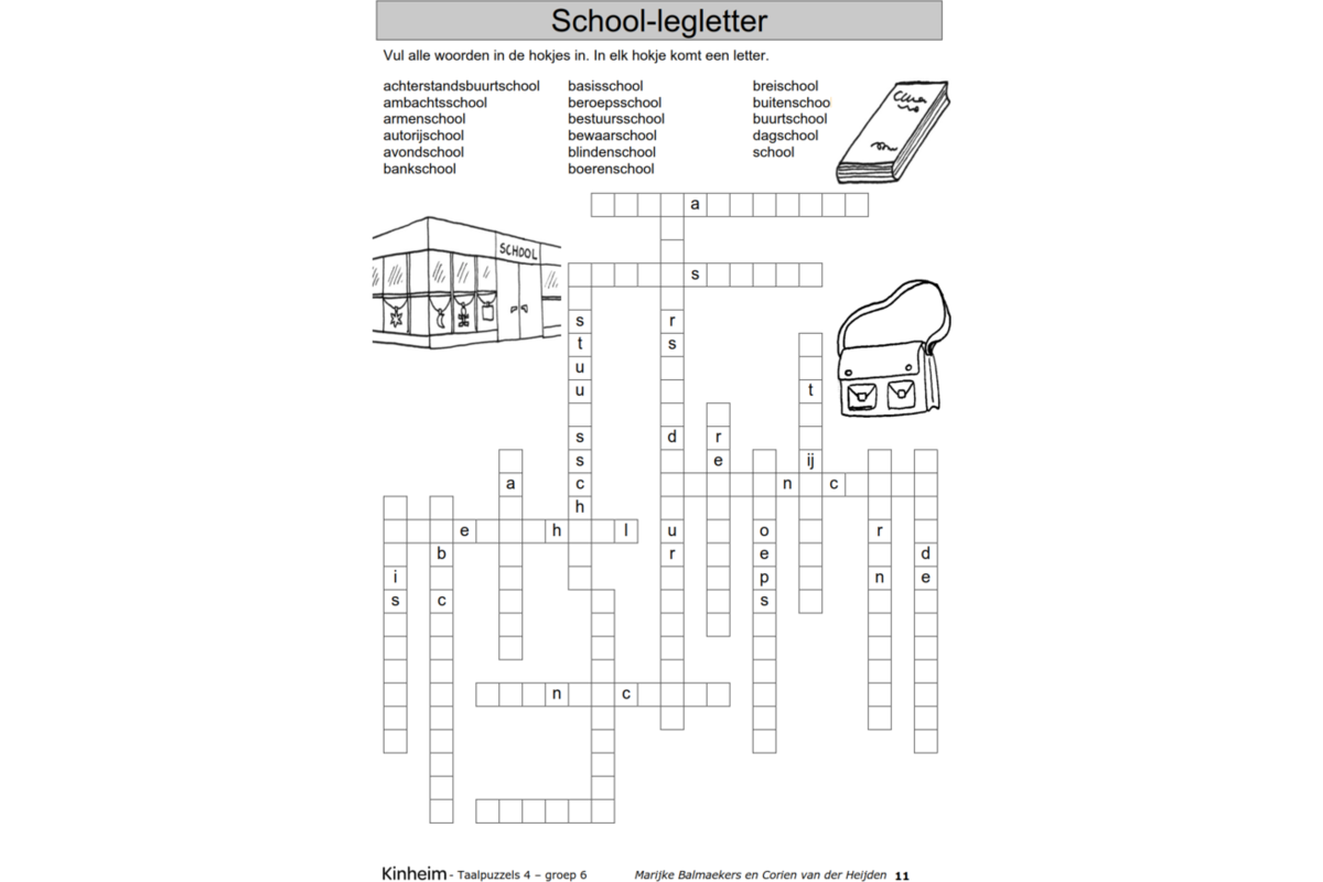 Taalpuzzels 4 groep 6 (5 stuks)