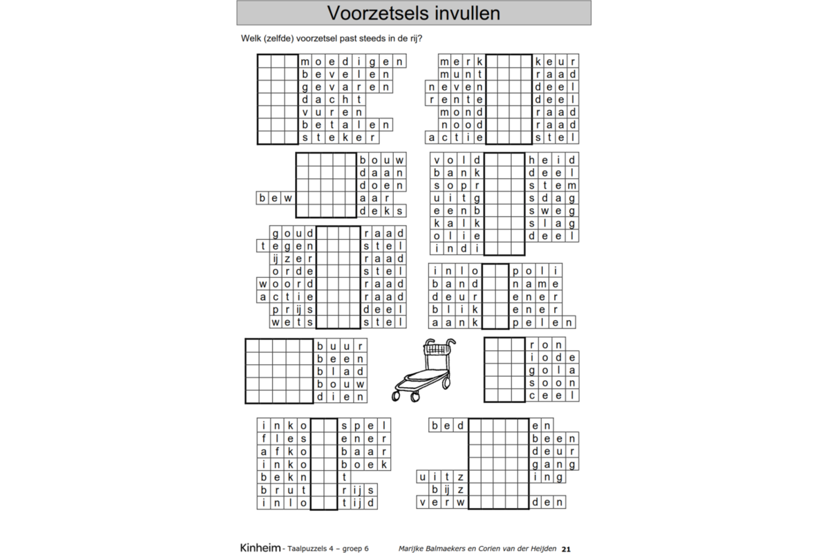 Taalpuzzels 4 groep 6 (5 stuks)