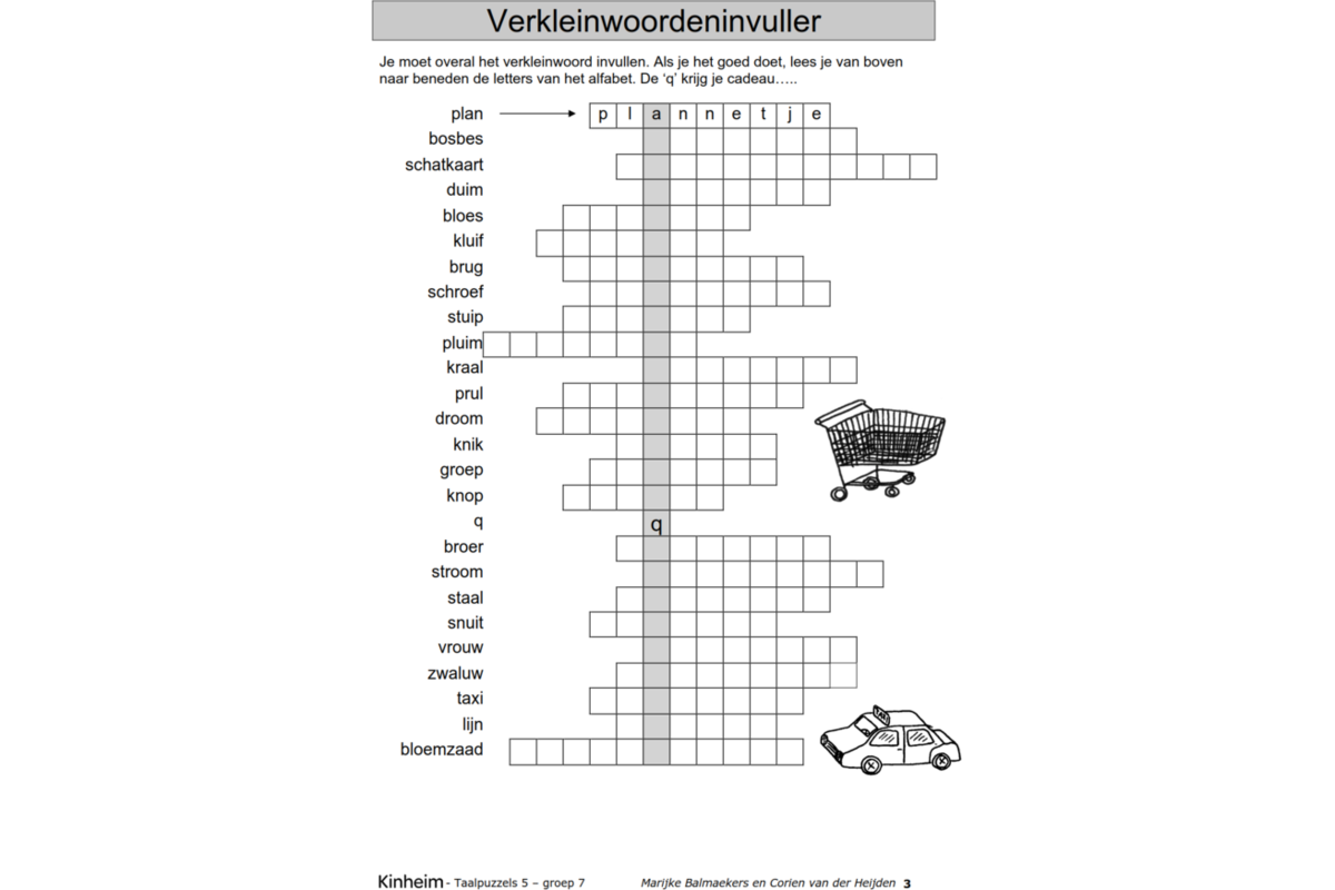 Taalpuzzels 5 groep 7 (5 stuks)