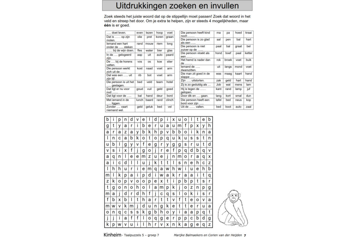Taalpuzzels 5 groep 7 (5 stuks)