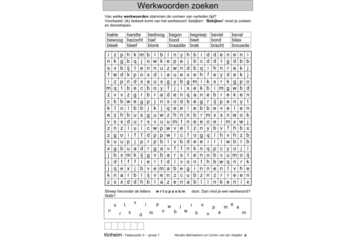 Taalpuzzels 5 groep 7 (5 stuks)