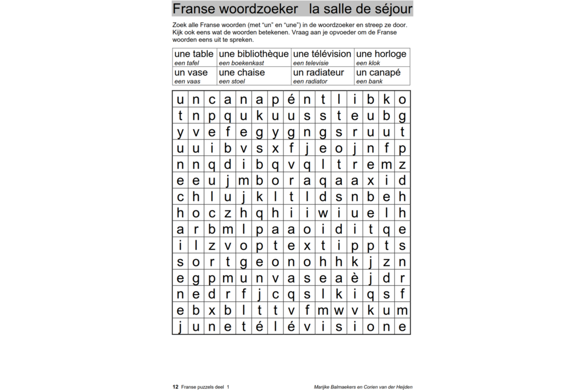 Franse puzzels 1 (5 stuks)