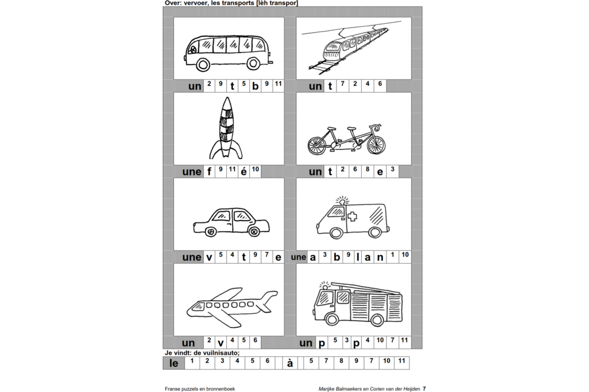 Franse puzzels bronnenboek (5 stuks)