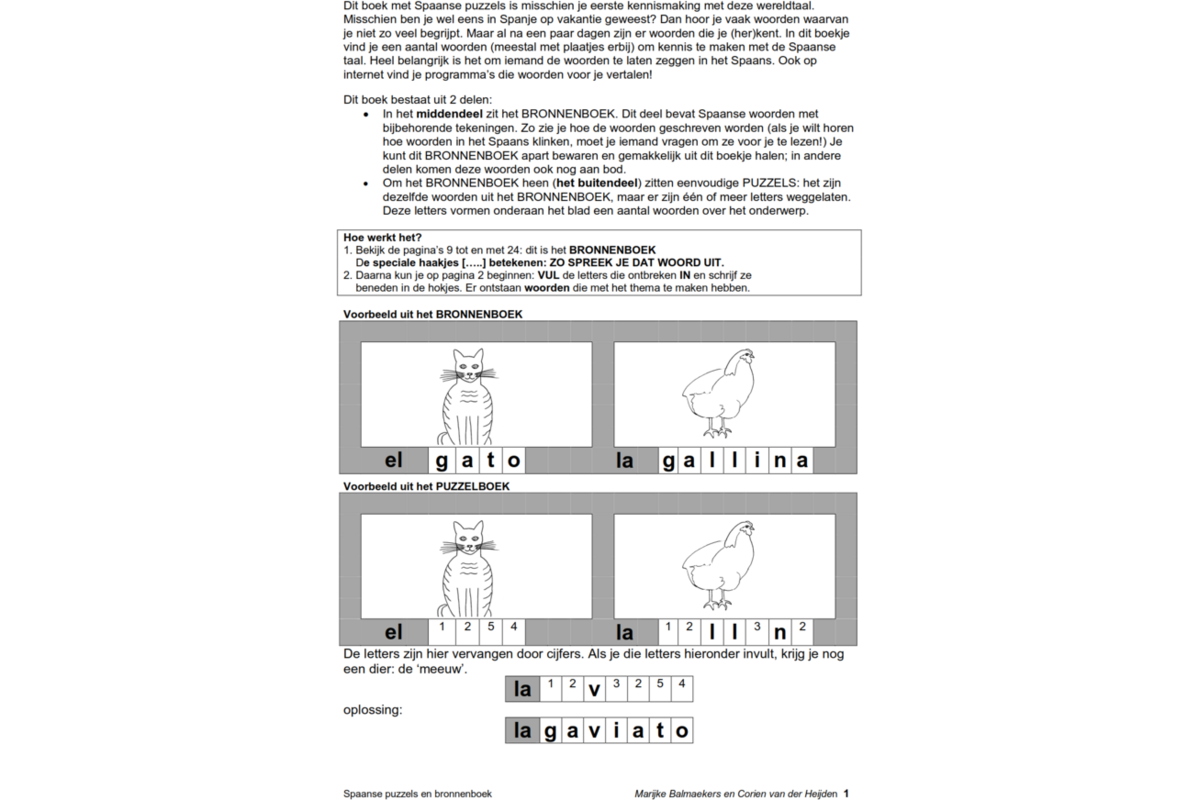 Spaanse puzzels bronnenboek (5 stuks)