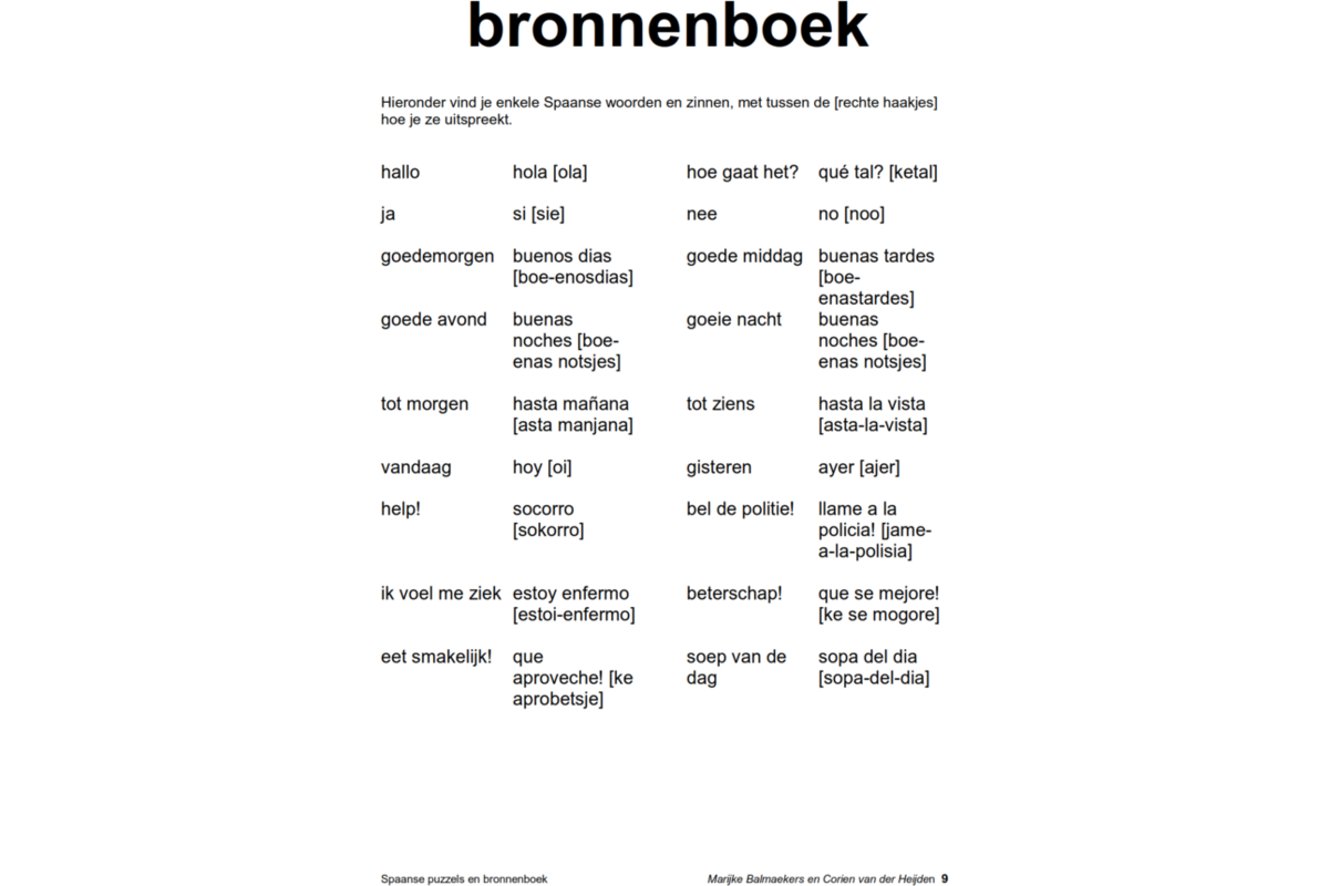 Spaanse puzzels bronnenboek (5 stuks)