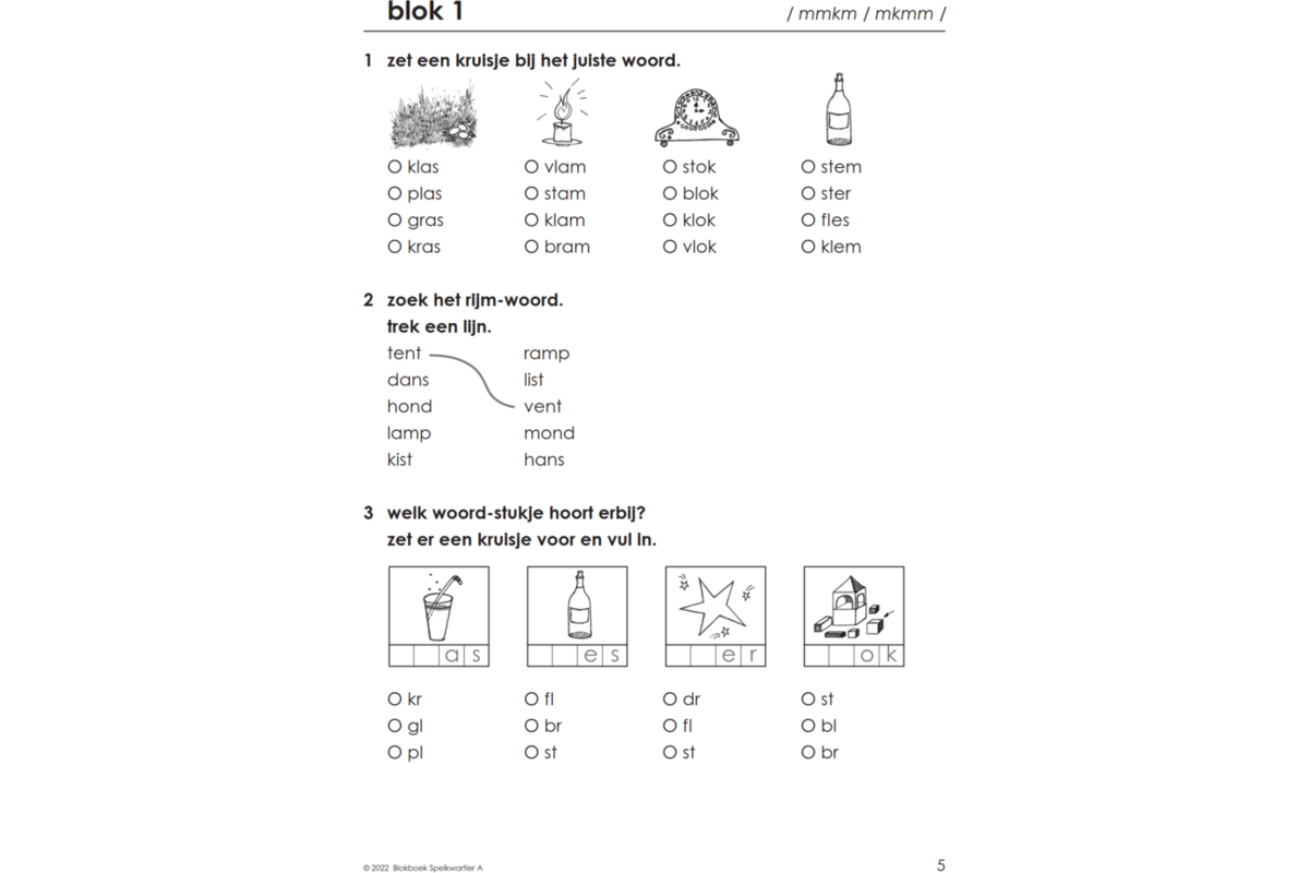 Blokboek spelkwartier A groep 3 - 4 (5 stuks)