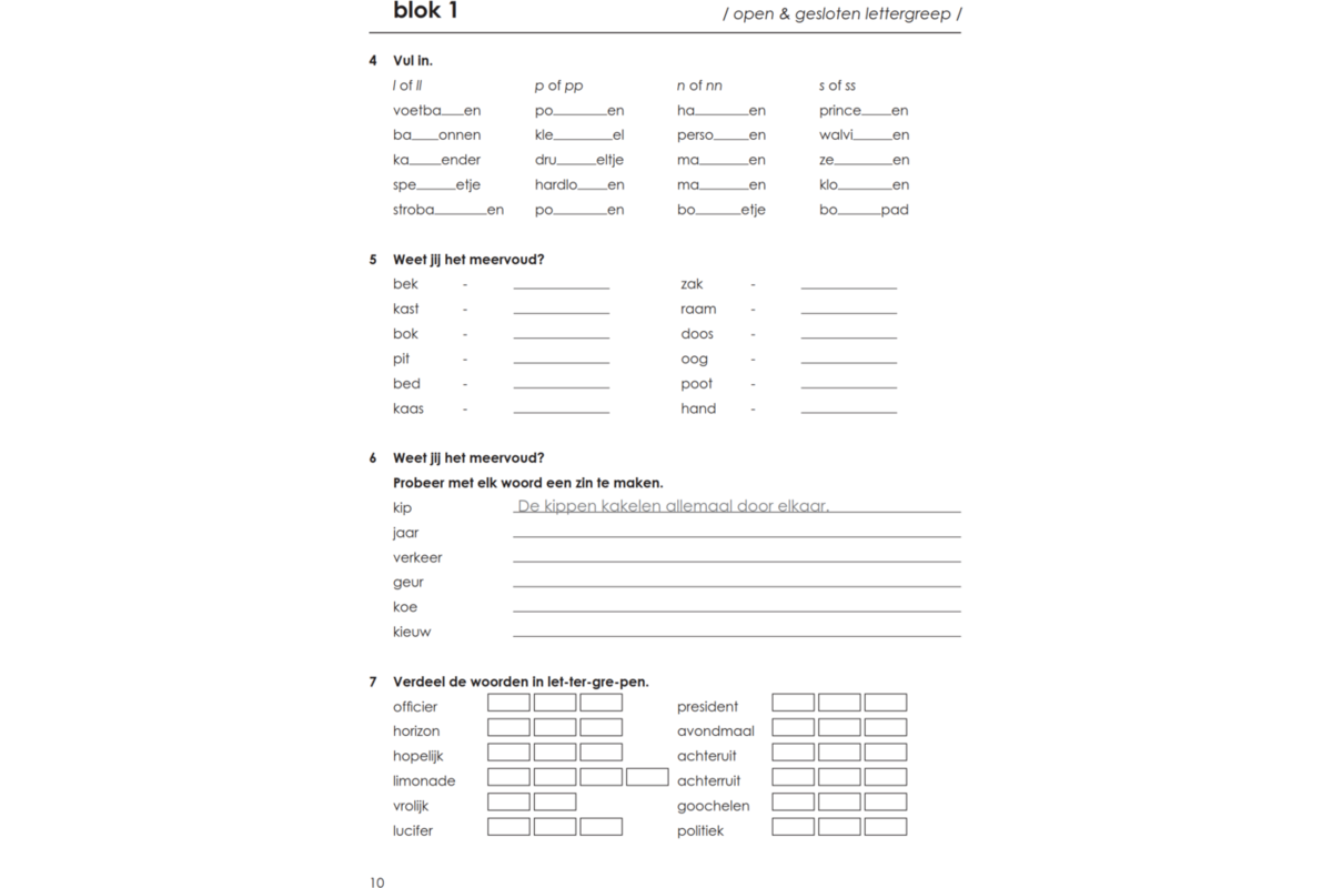Blokboek spelkwartier D groep 6 - 7 (5 stuks)