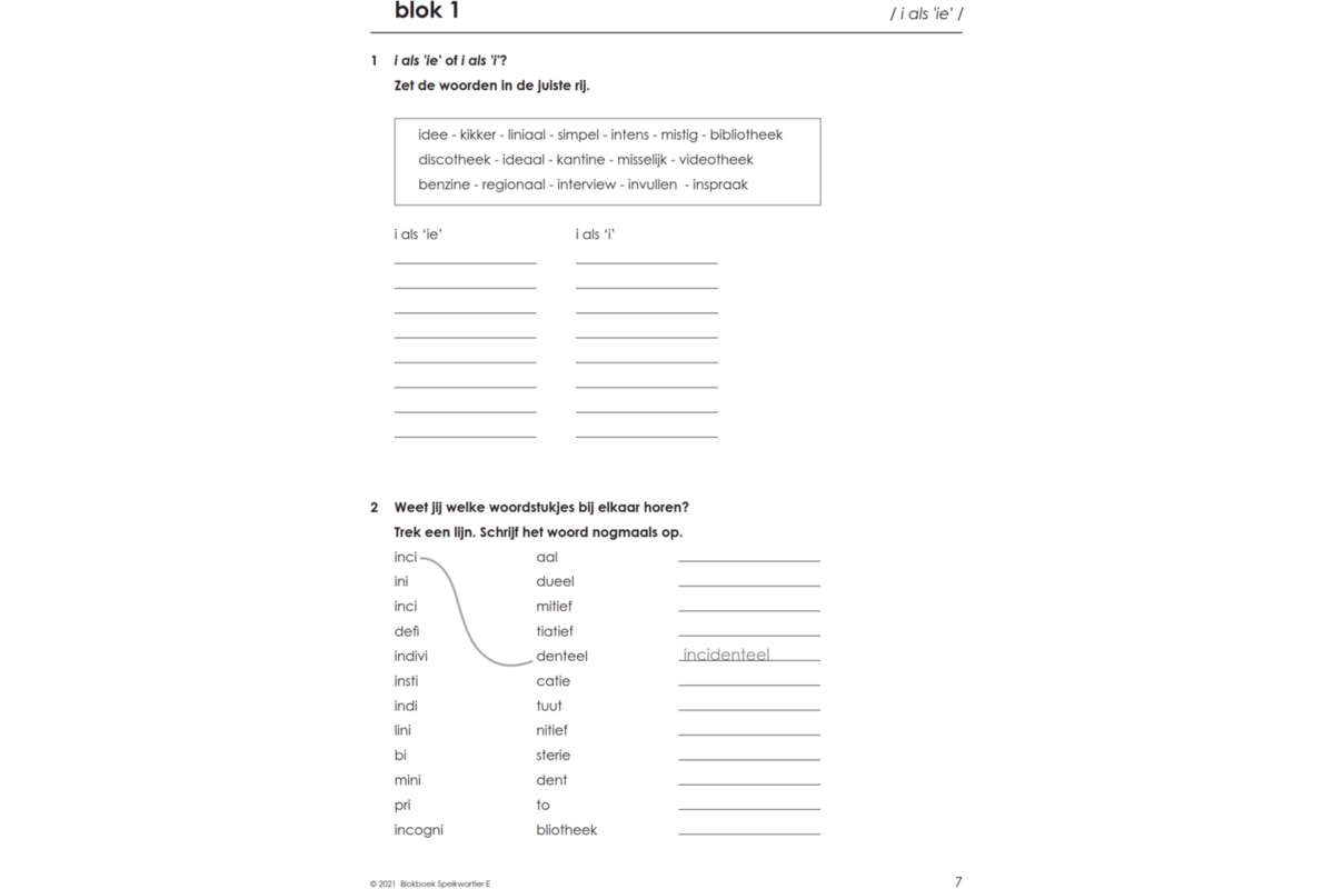 Blokboek spelkwartier E groep 7 - 8 (5 stuks)