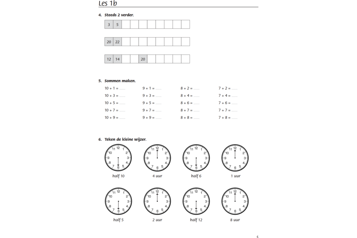 Blokboek rekenen groep 4 (5 stuks)