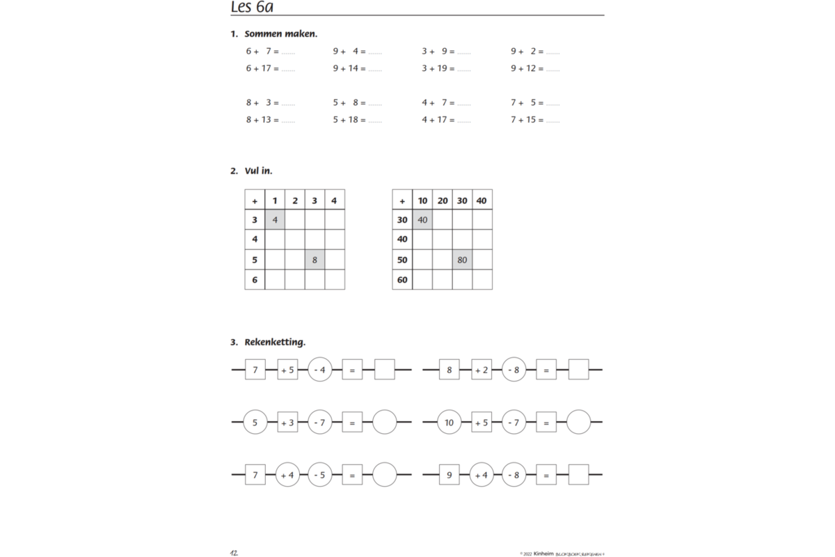 Blokboek rekenen groep 4 (5 stuks)