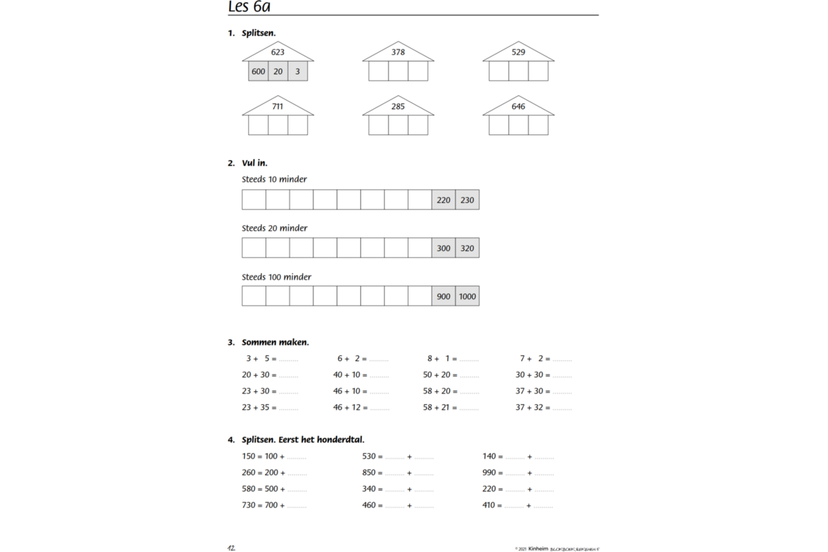 Blokboek rekenen groep 5 (5 stuks)