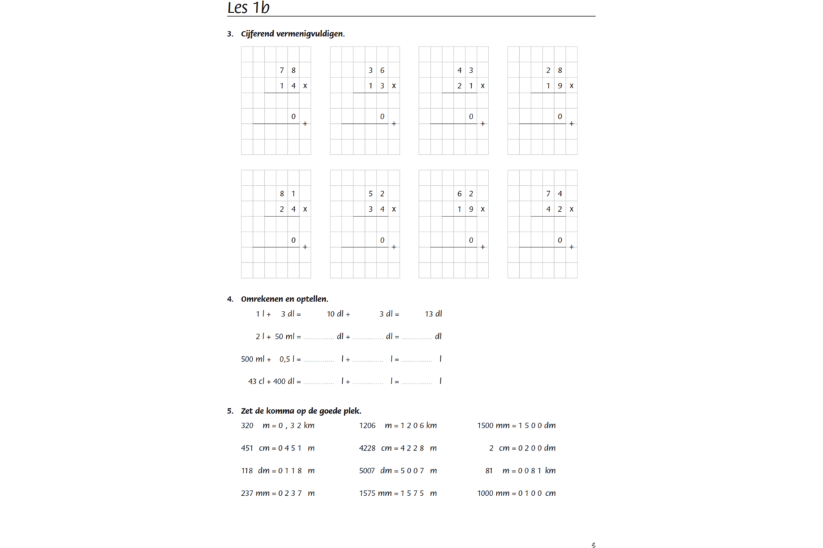Blokboek rekenen groep 8 (5 stuks)
