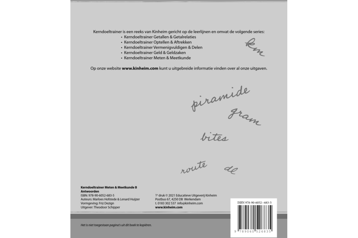 Kerndoeltrainer Meten & Meetkunde B antwoorden