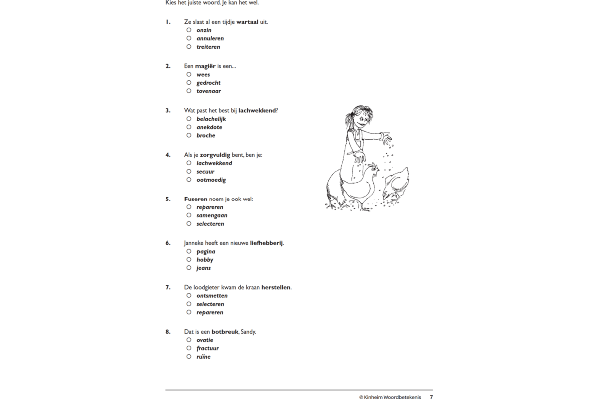 Woordbetekenis (5 stuks)