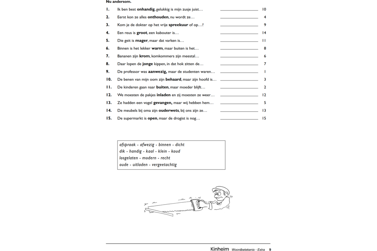 Woordbetekenis Extra (5 stuks)