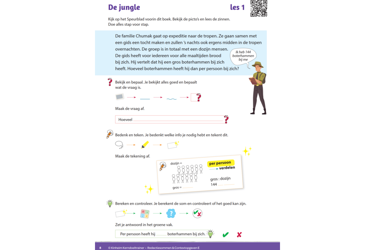 Kerndoeltrainer Redactiesommen & Contextopgaven E (5 stuks)