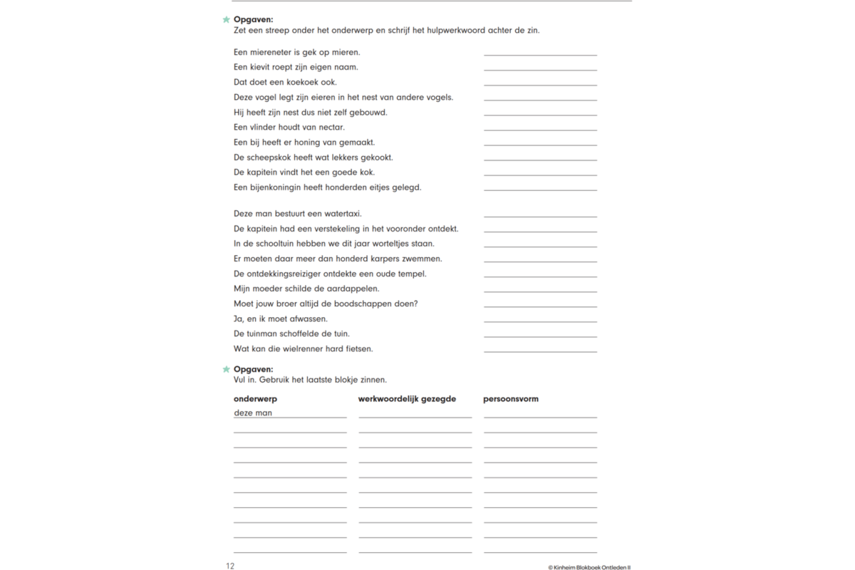 Blokboek Ontleden II (5 stuks)