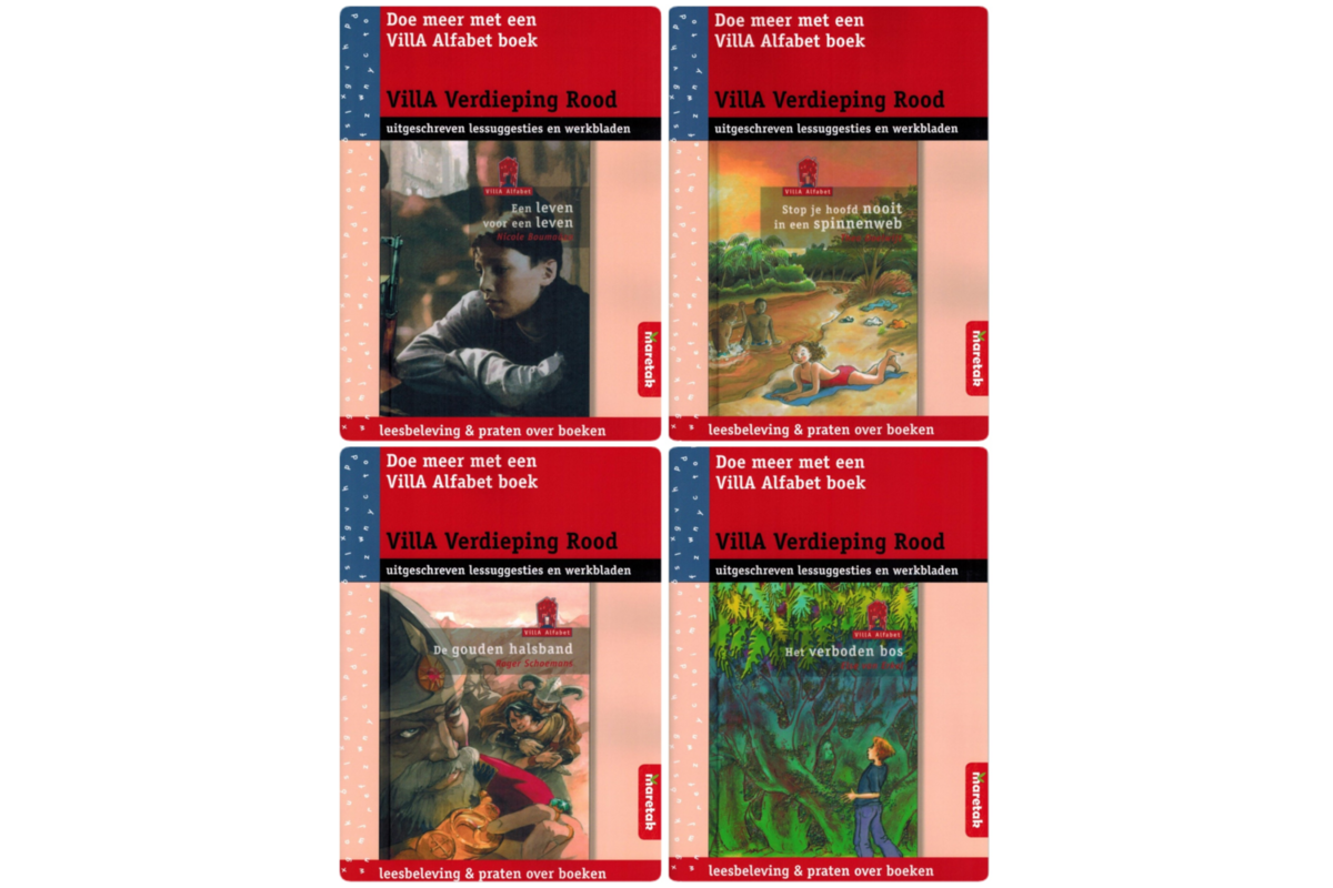 Villa alfabet rood - verdieping boeken (4 katerns)