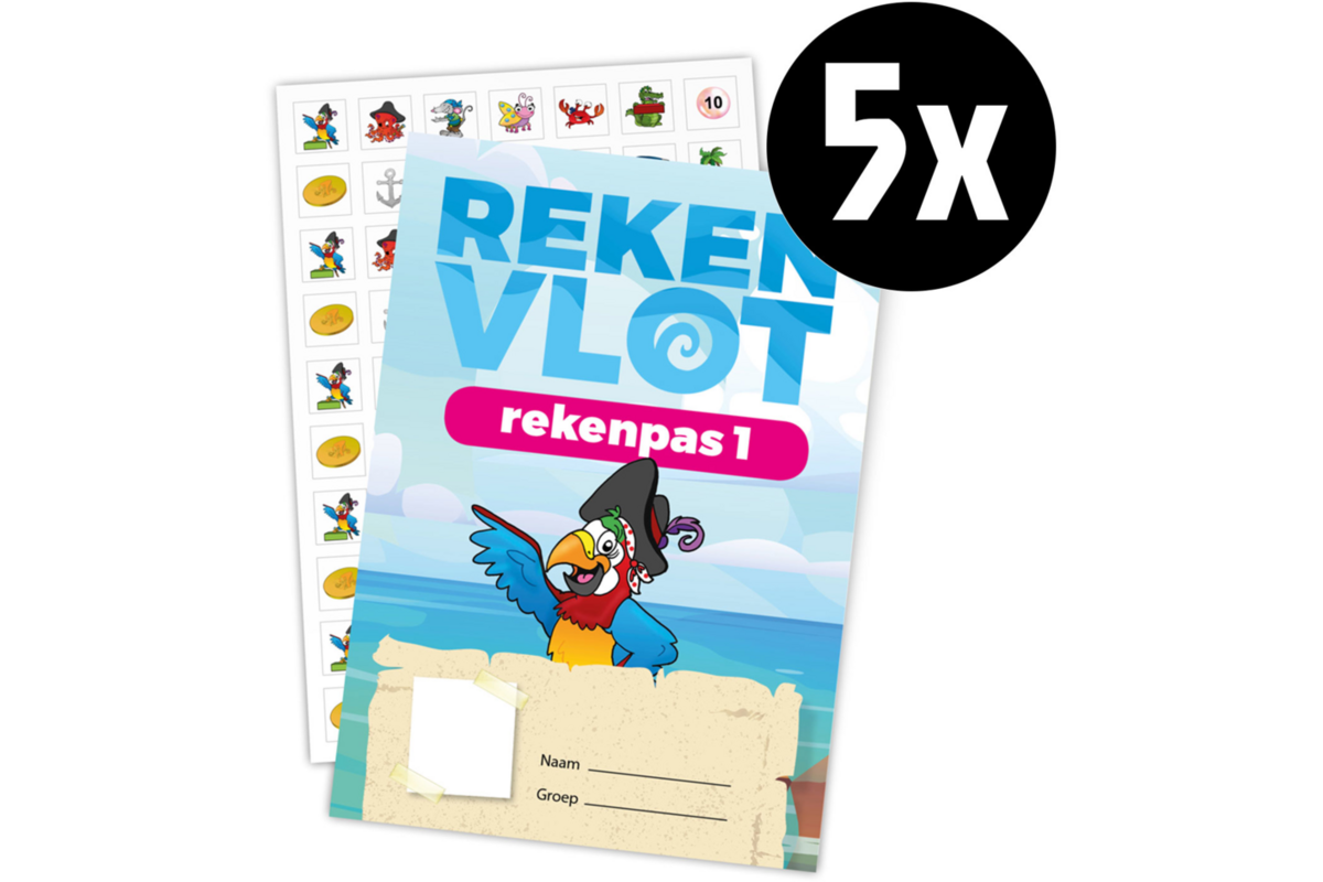 Rekenvlot 1 aanvulset 5 - Rekenpassen 5delig