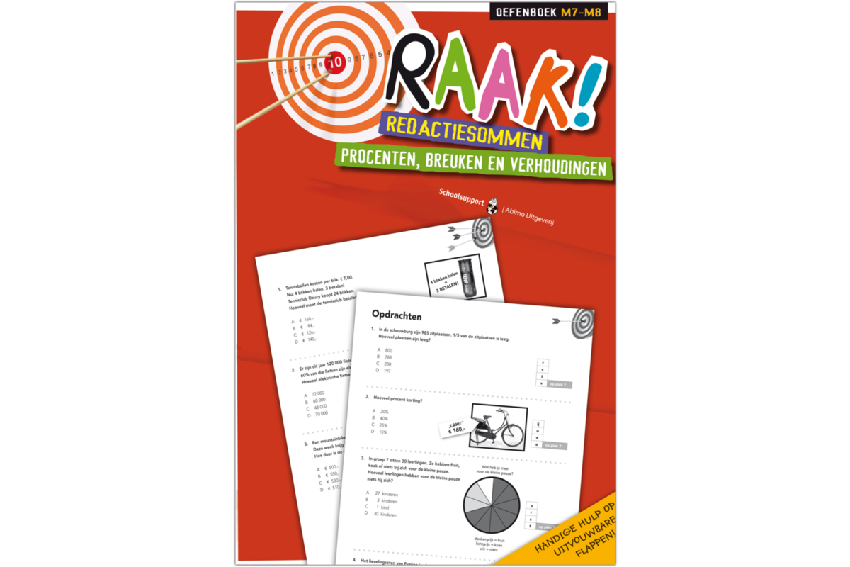 Raak! redactiesommen groep 5-6 werkboek procenten/breuken