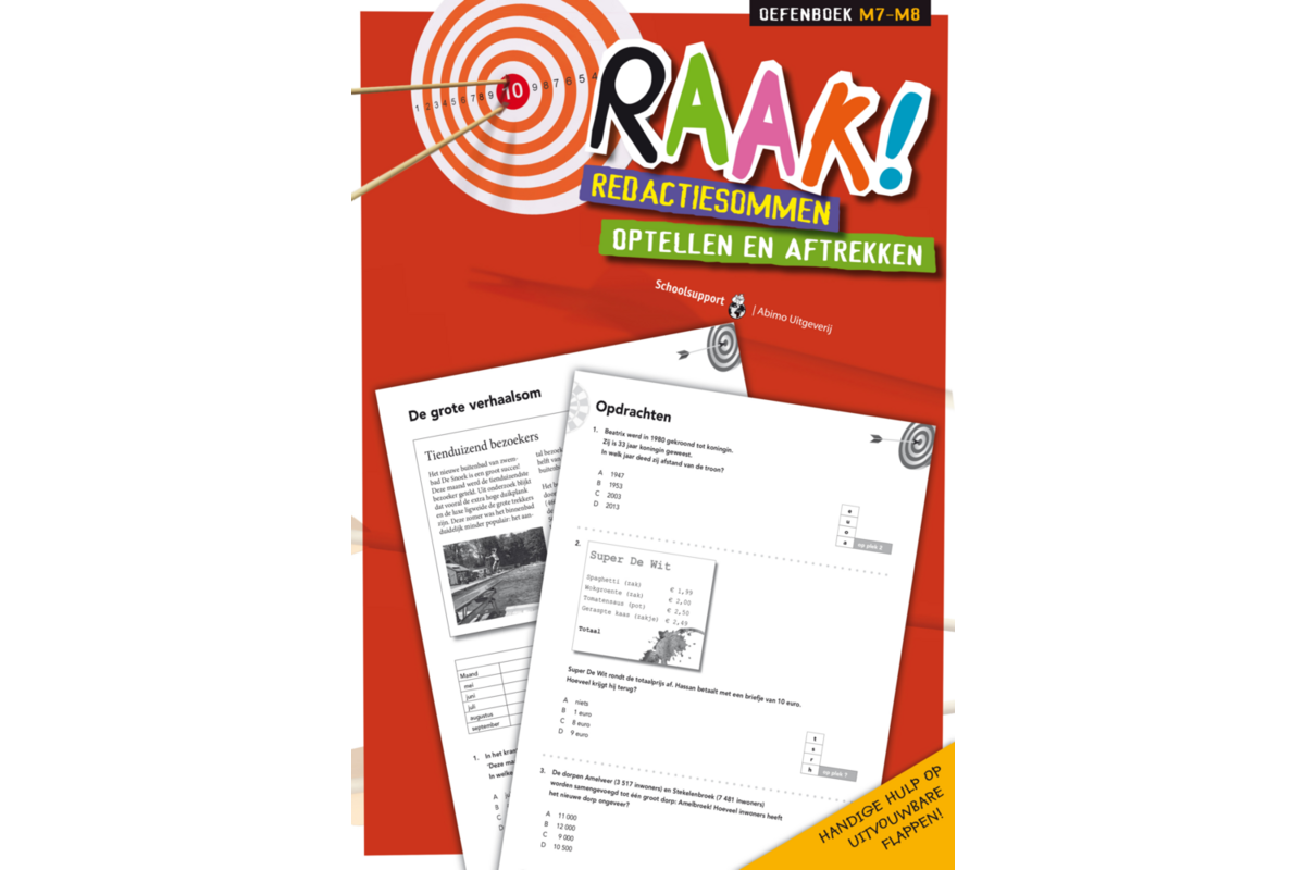 Raak! redactiesommen groep 7-8 werkboek optellen/aftrekken
