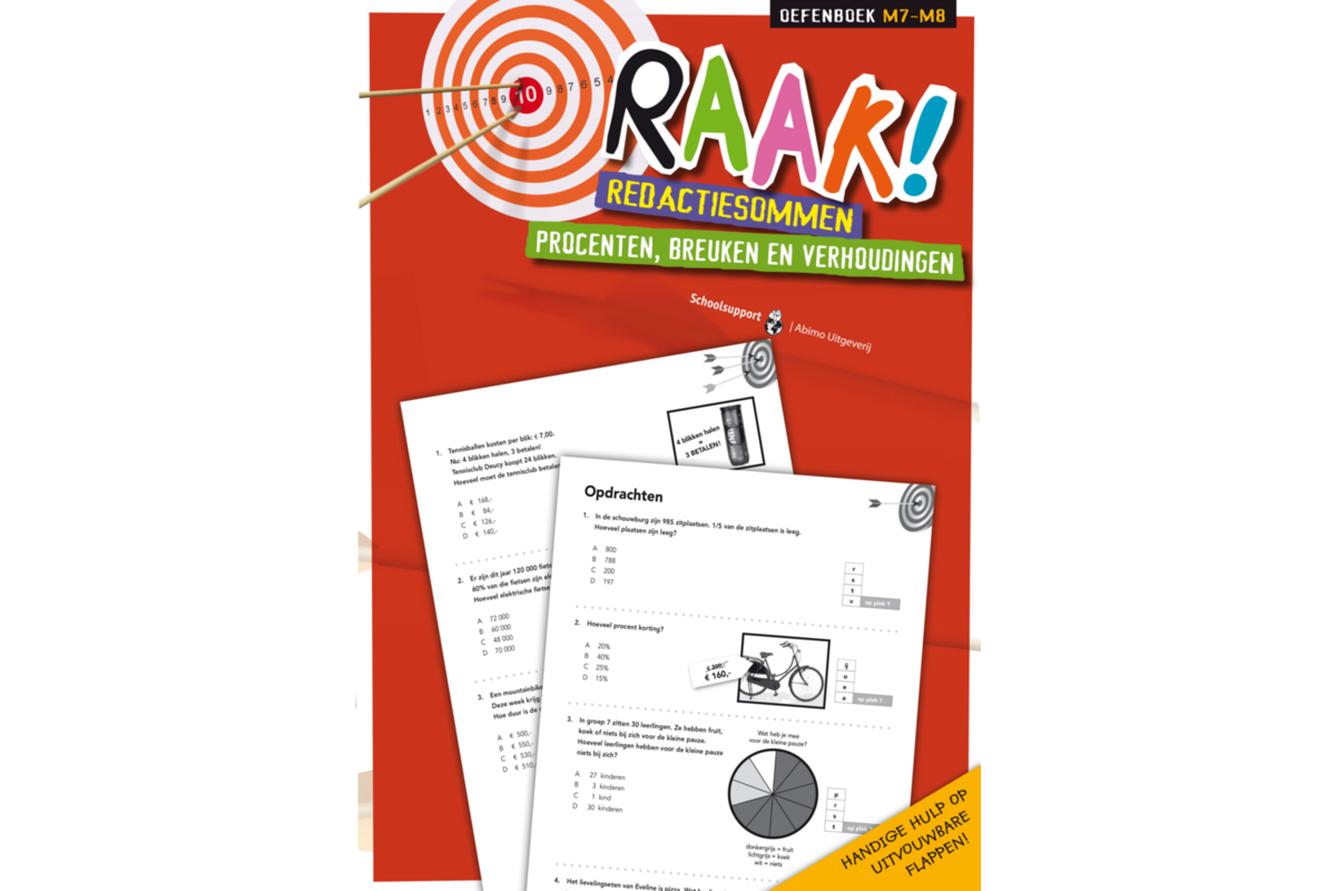 Raak! redactiesommen groep 7-8 werkboek procenten/breuken