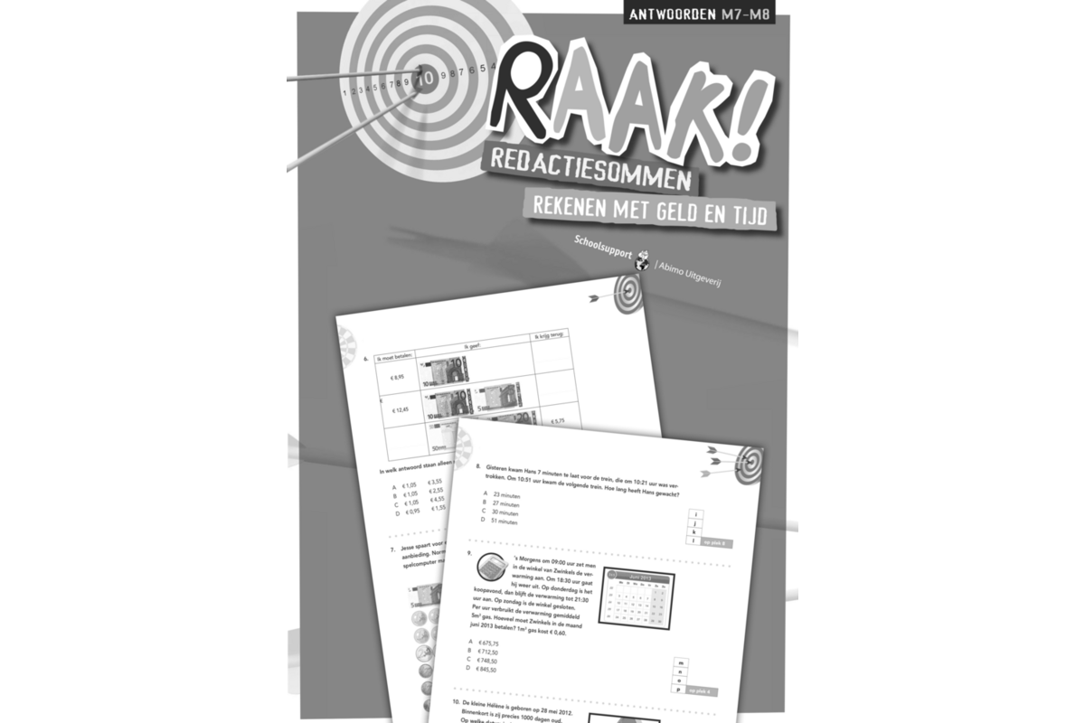 Raak! redactiesommen groep 7-8 antwoordenboek rekenen met geld