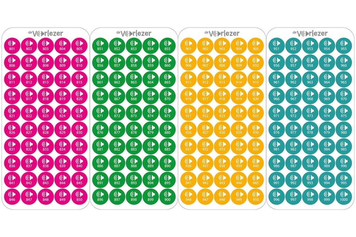 De Voorlezer Audiostickers (nr. 801 t/m 1600)