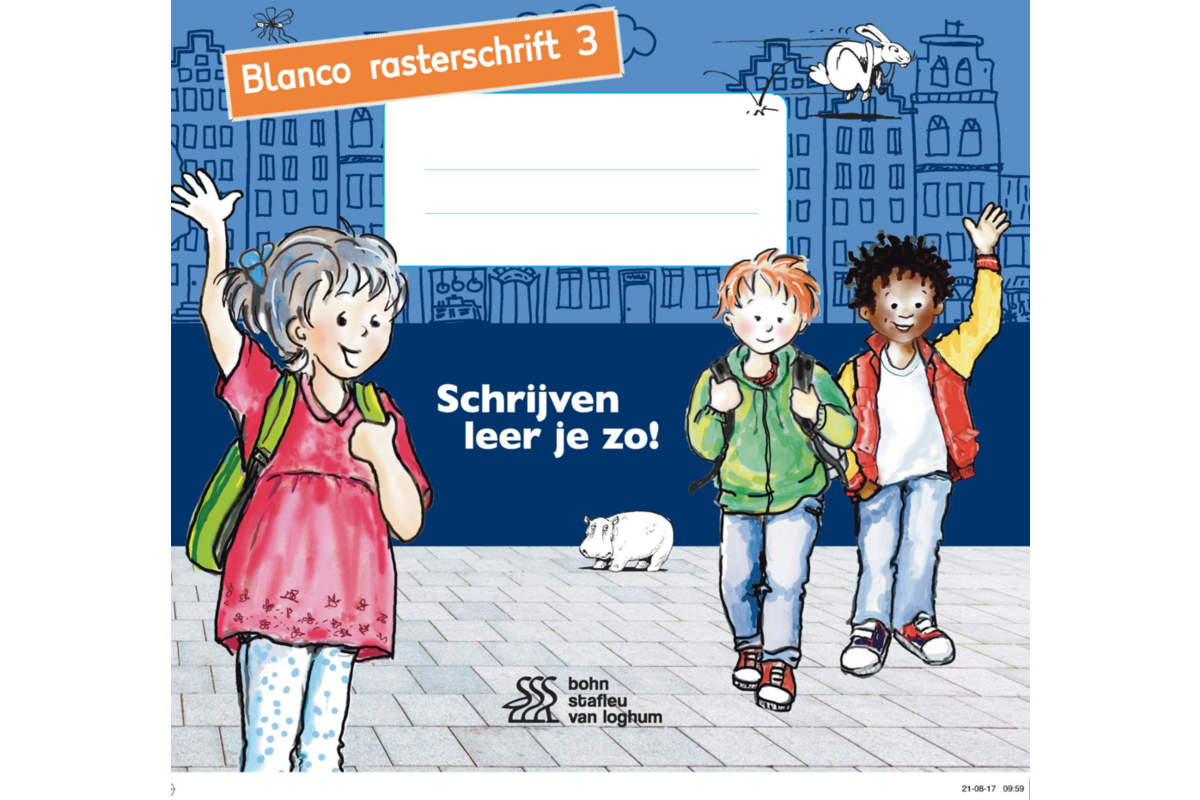 Schrijven leer je zo groep 3 blanco rasterschrift 3 (5 stuks)