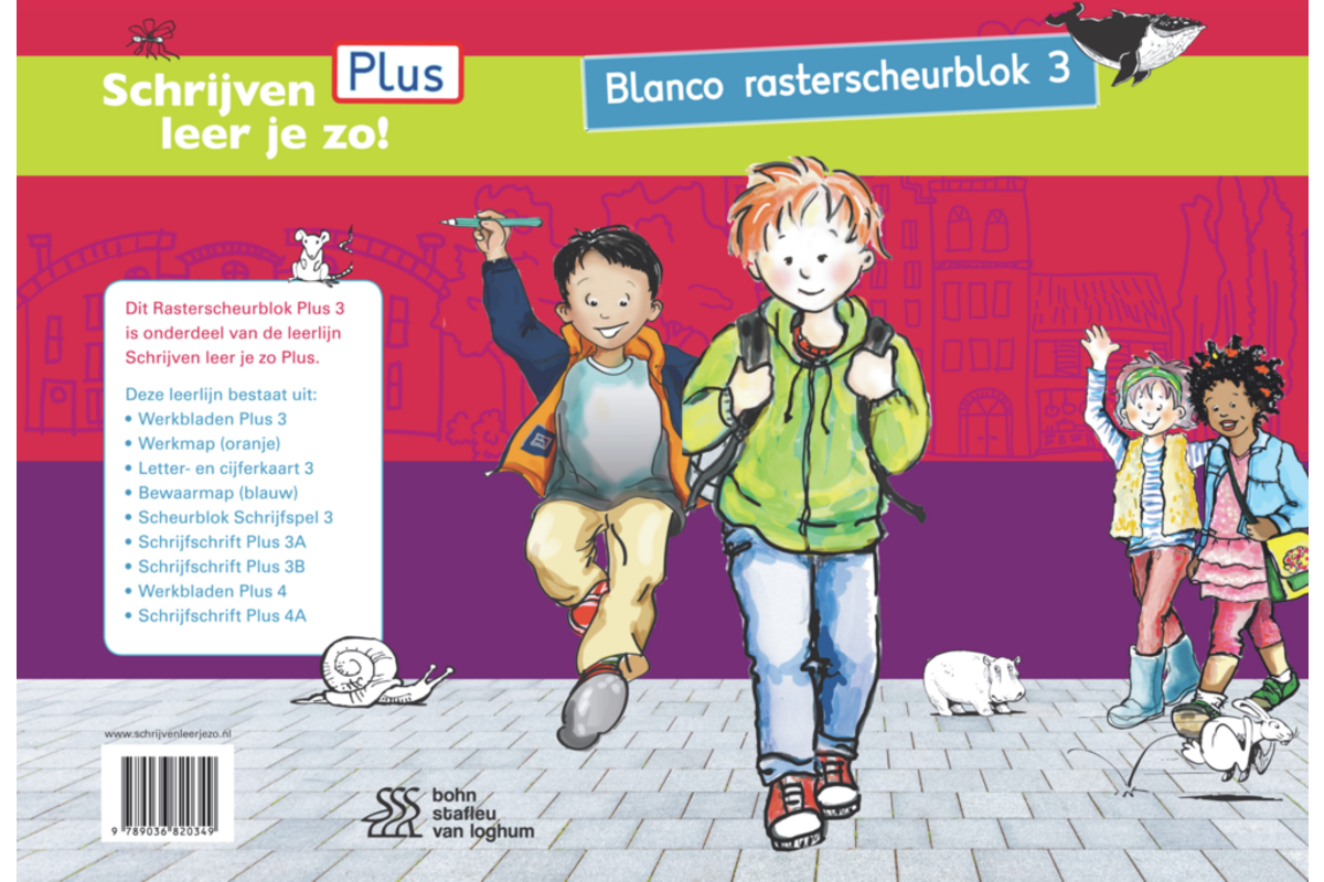 Schrijven leer je zo groep 3 blanco rasterscheurblok 3