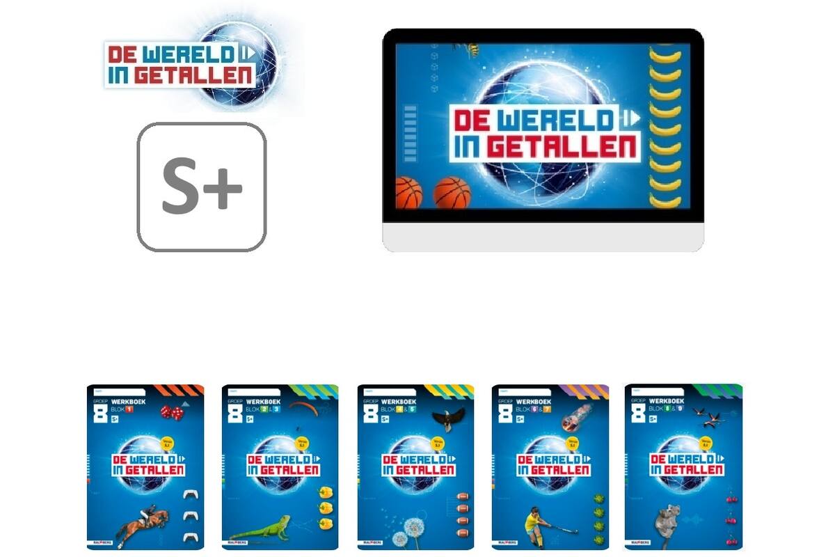 De wereld in getallen 5.1 Leerpakket S+ groep 8 - BASIS PAPIER / DIGITAAL OEFENEN & AUTOMATISEREN