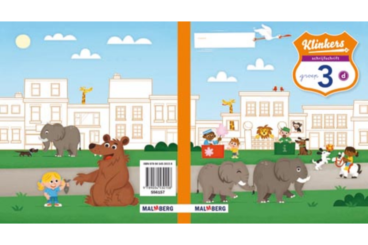 Klinkers verbonden schrift schrijfschrift D groep 3 (5 stuks)