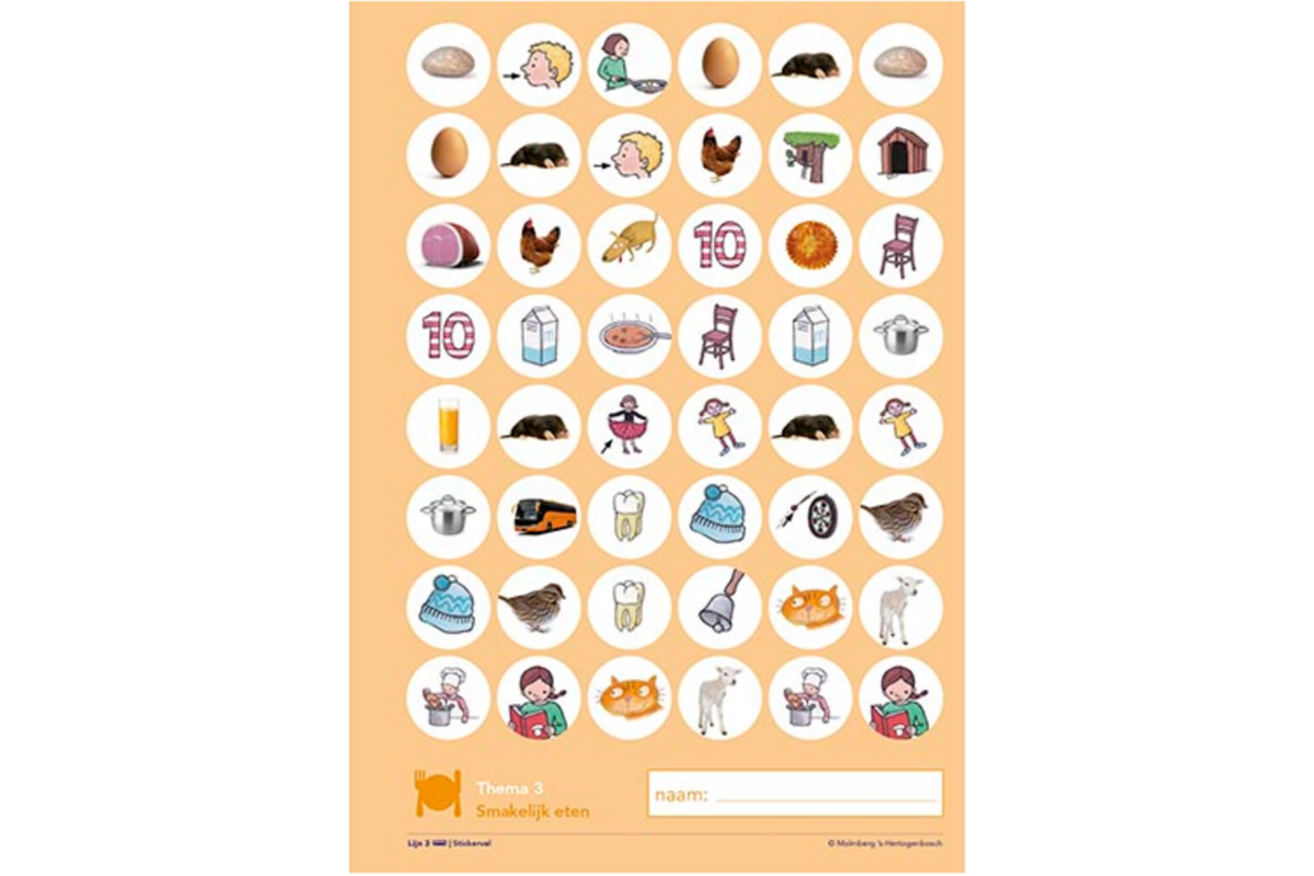 Lijn 3 stickervellen thema 1-6 (5 stuks)