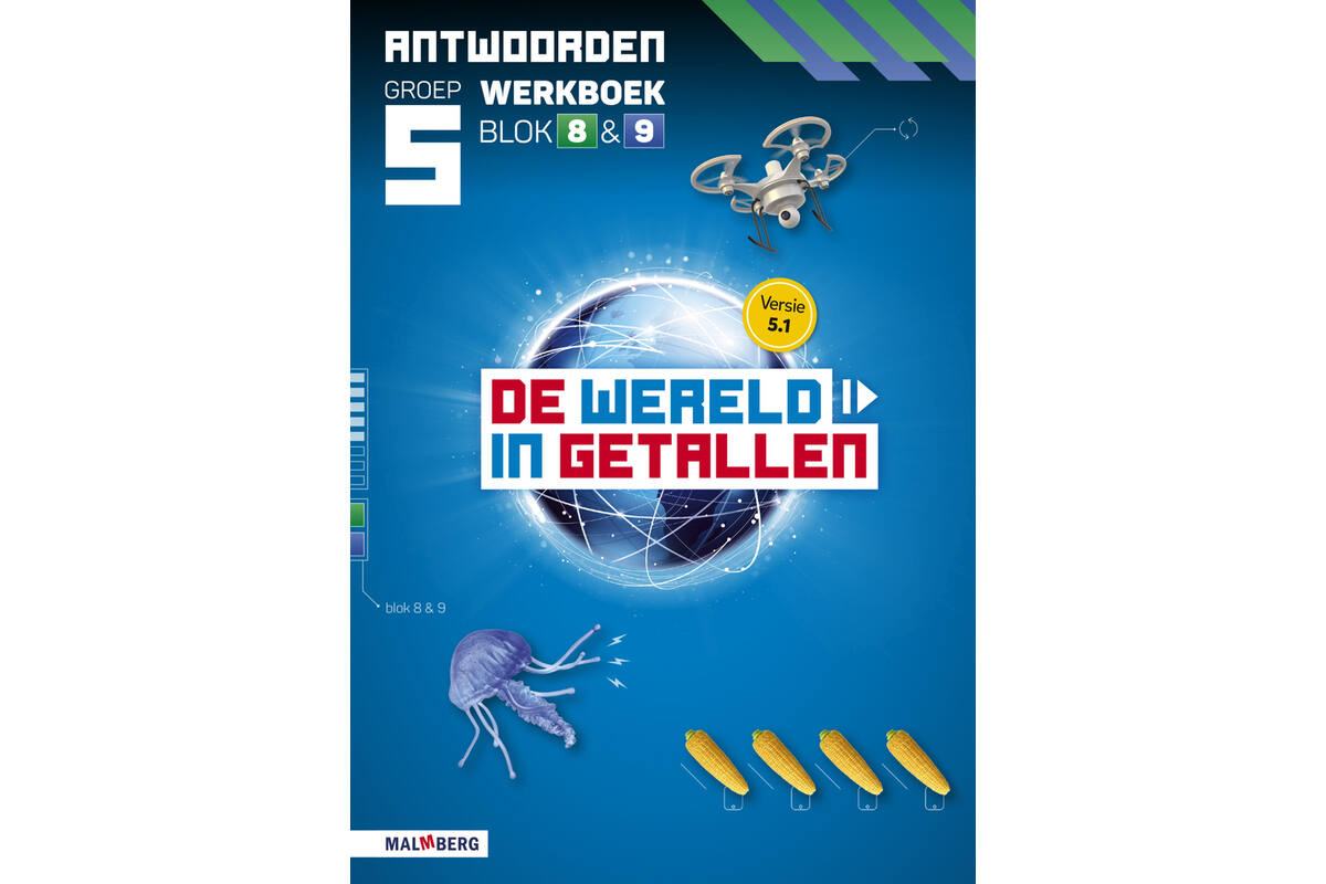 De wereld in getallen 5.1 groep 5 antwoordenboek werkboek blok 8 en 9
