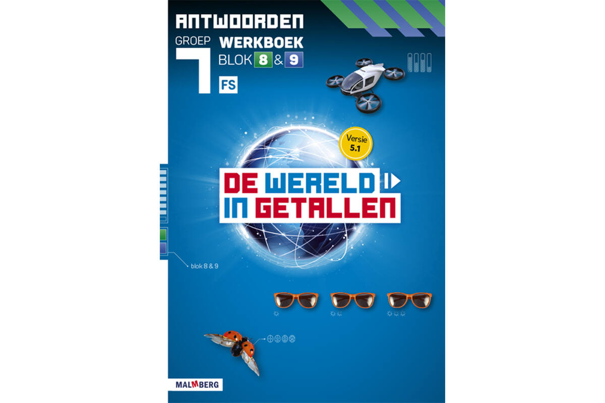 De wereld in getallen 5.1 groep 7 antwoordenboek werkboek blok 8 en 9 - FS