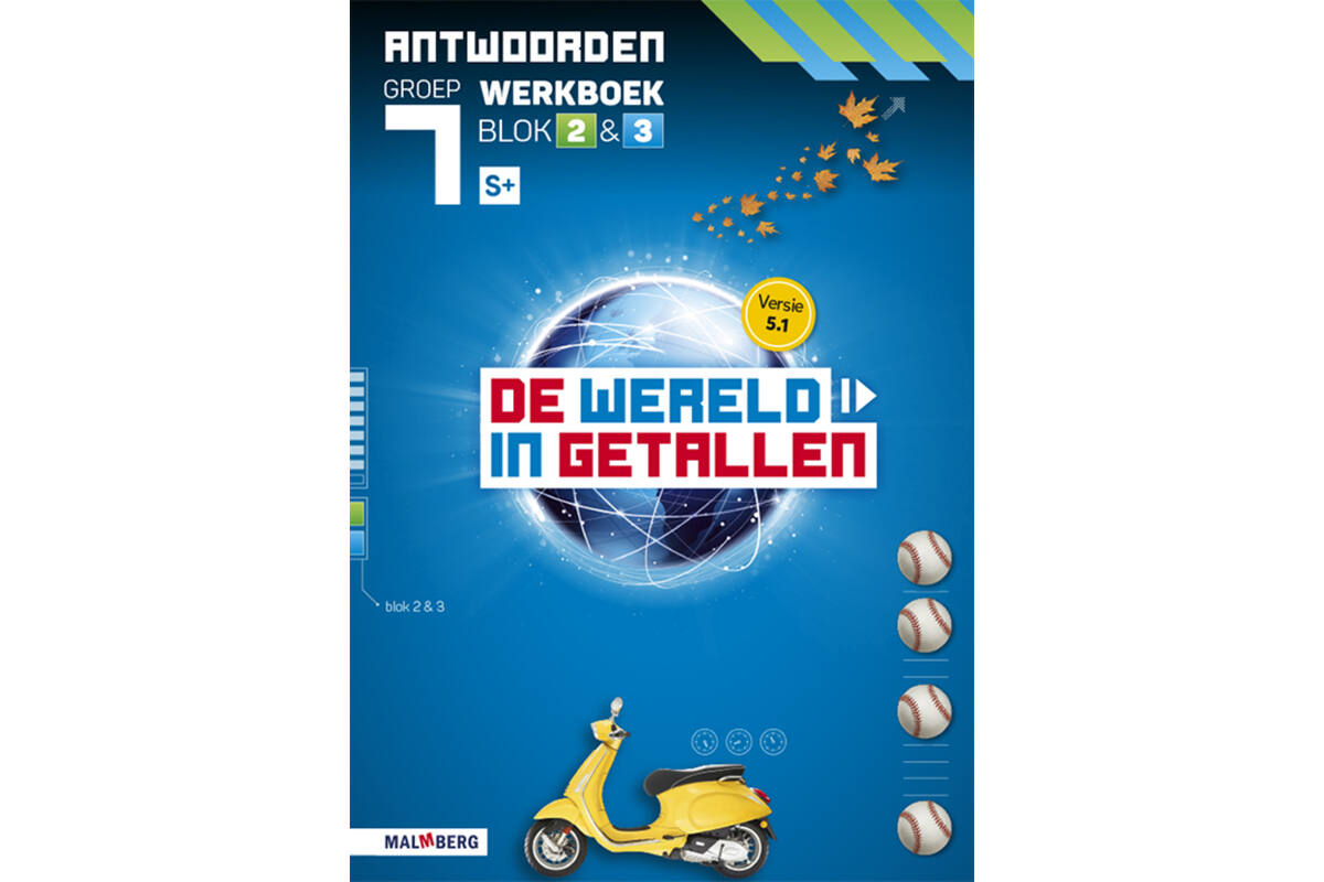 De wereld in getallen 5.1 groep 7 antwoordenboek werkboek blok 2 en 3 - S+