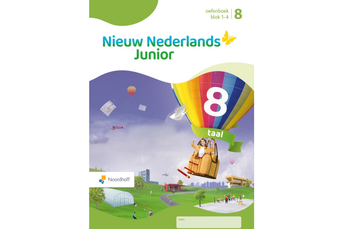 Nieuw Nederlands Junior Taal oefenboek groep 8 blok 1-4