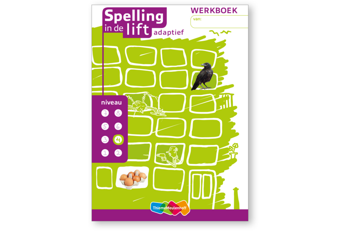 Spelling in de lift adaptief - Werkboekjes niveau 4