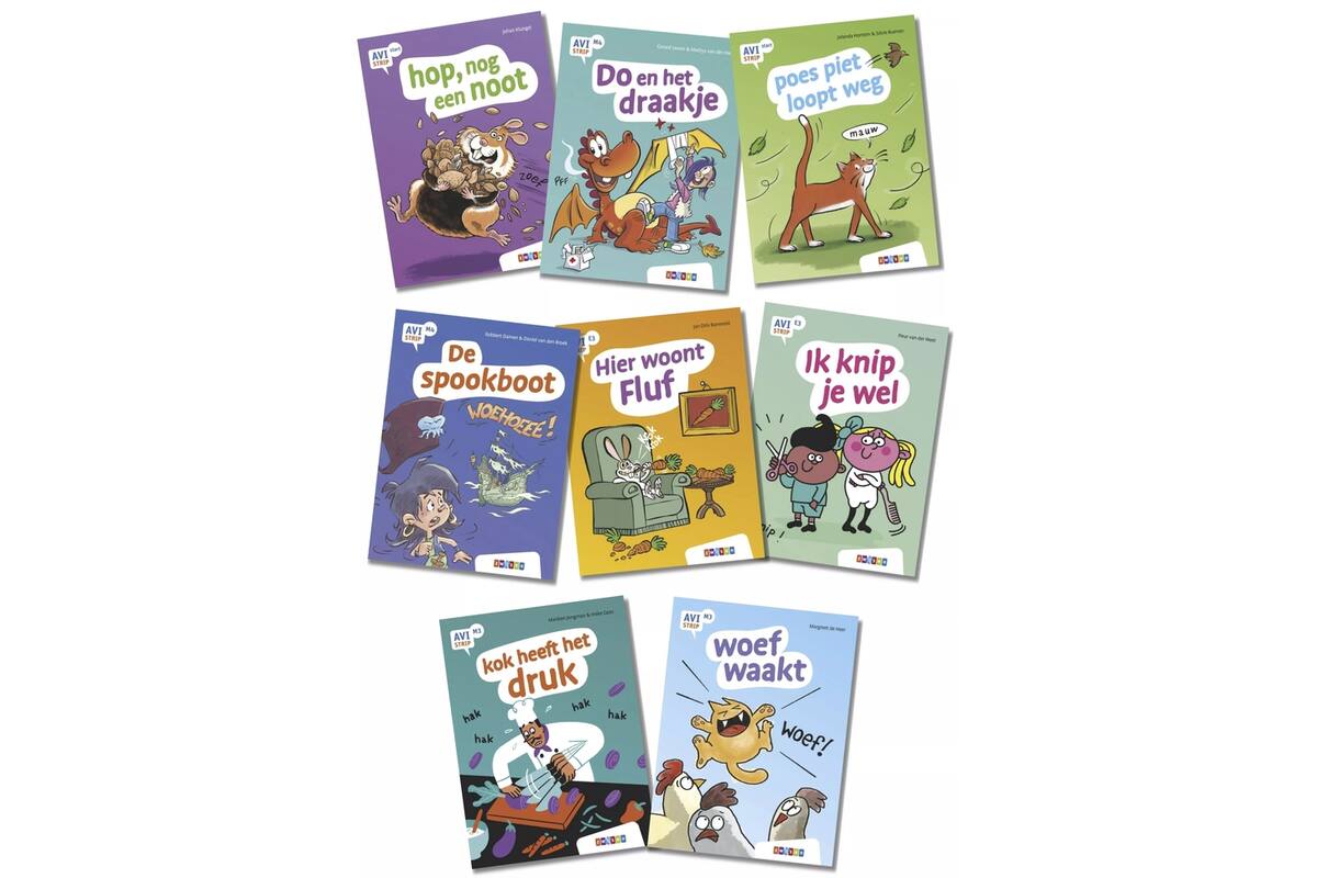 Pakket 2 AVI strips groep 3 en 4 (8 titels)